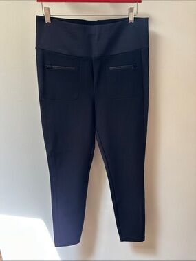 CAbi Tuxedo Leggings with Black Zip Pockets